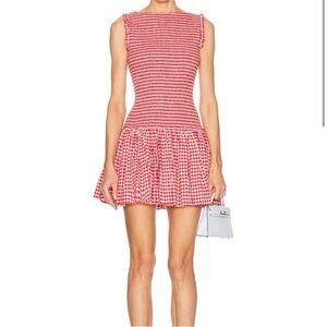 L'Academie by Marianna Gwen Red Gingham Mini Dress